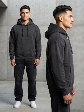 Denim & Flower Ricky Singh Dark Gray Pullover Men's Hoodie Sweatshirt Size Small